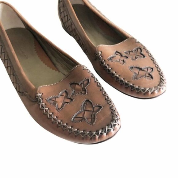 Bottega Veneta Loafers 6.5 Brown Woven Leather Minimal Classic - Picture 3 of 8